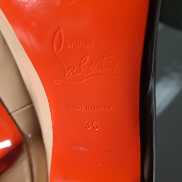Christian Louboutin Red Bottom Nude Heels - Picture 9 of 12